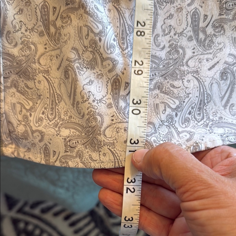 NWT Rafter C Outdoors Gray Size XL Western Paisley Pearl Snap Long Sleeve Shirt - Picture 7 of 8